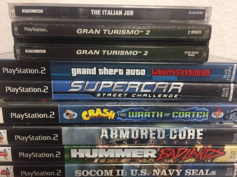 Empty Playstation 2 Cases