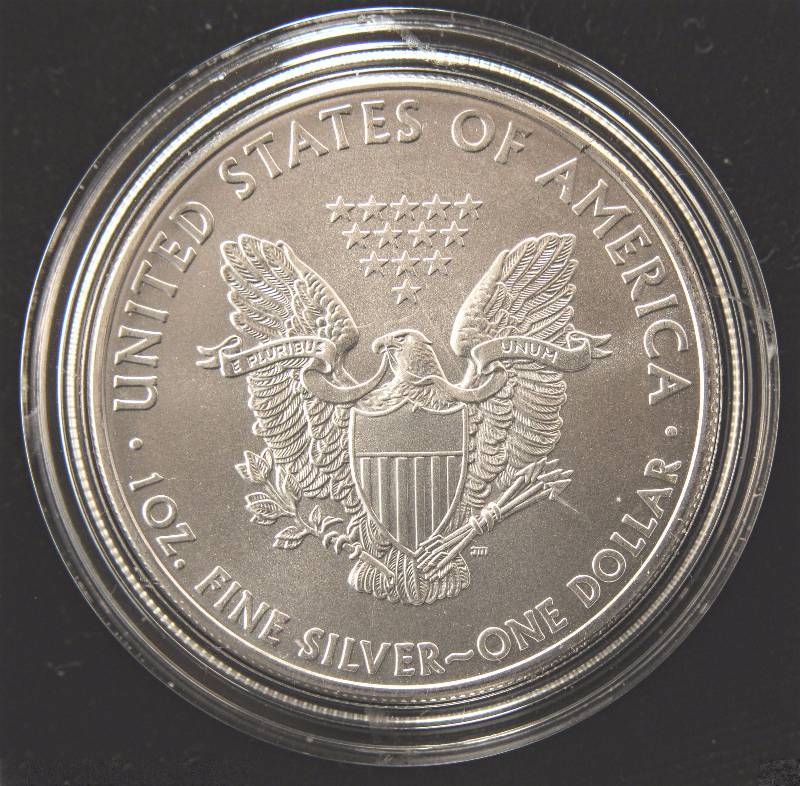2008 AMERICAN SILVER EAGLE 1 TROY OZ. .999 FINE SILVER DOLLAR IN AIRTITE CAPSULE