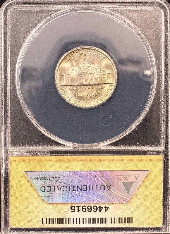 1945-D JEFFERSON NICKEL MS64 ANACS