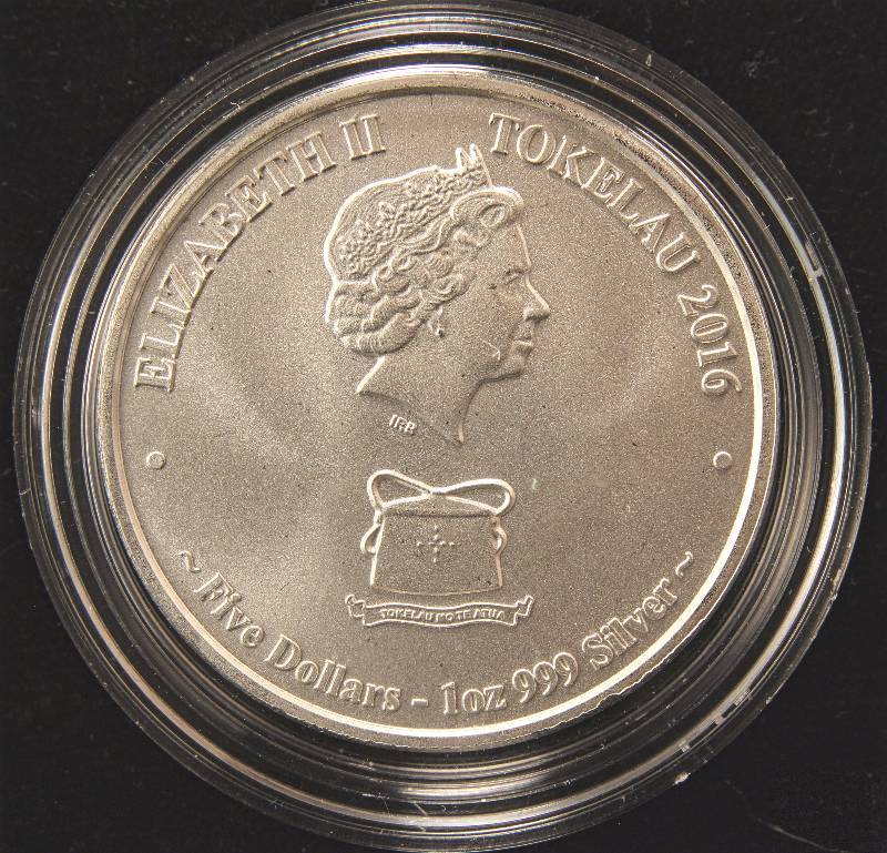 2016 TOKELAU SAILFISH 1 TROY OZ. .999 FINE SILVER IN AIRTITE HOLDER