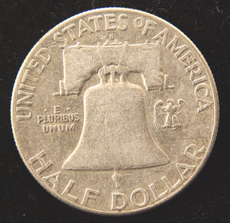 1951-S FRANKLIN SILVER HALF DOLLAR XF