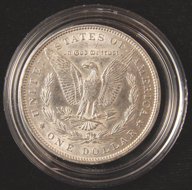 1896 MORGAN SILVER DOLLAR UNC IN AIRTITE HOLDER