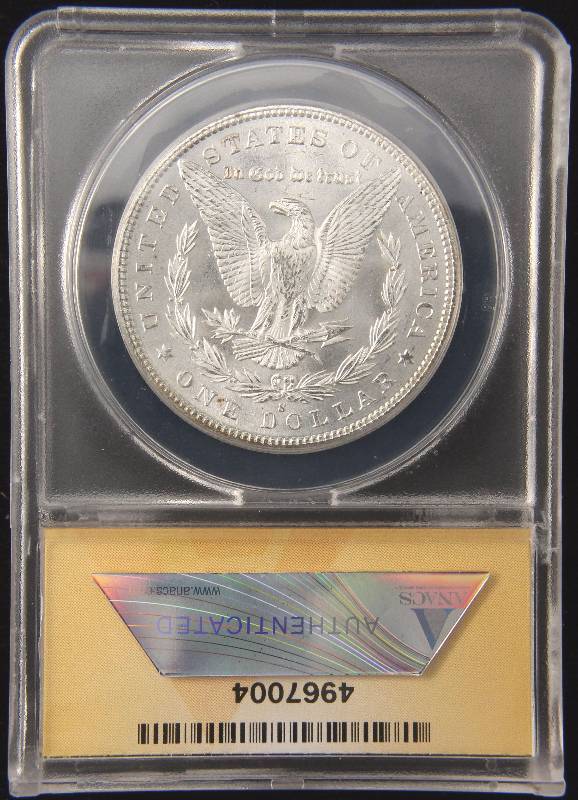 1880-S MORGAN SILVER DOLLAR BU MS64 ANACS