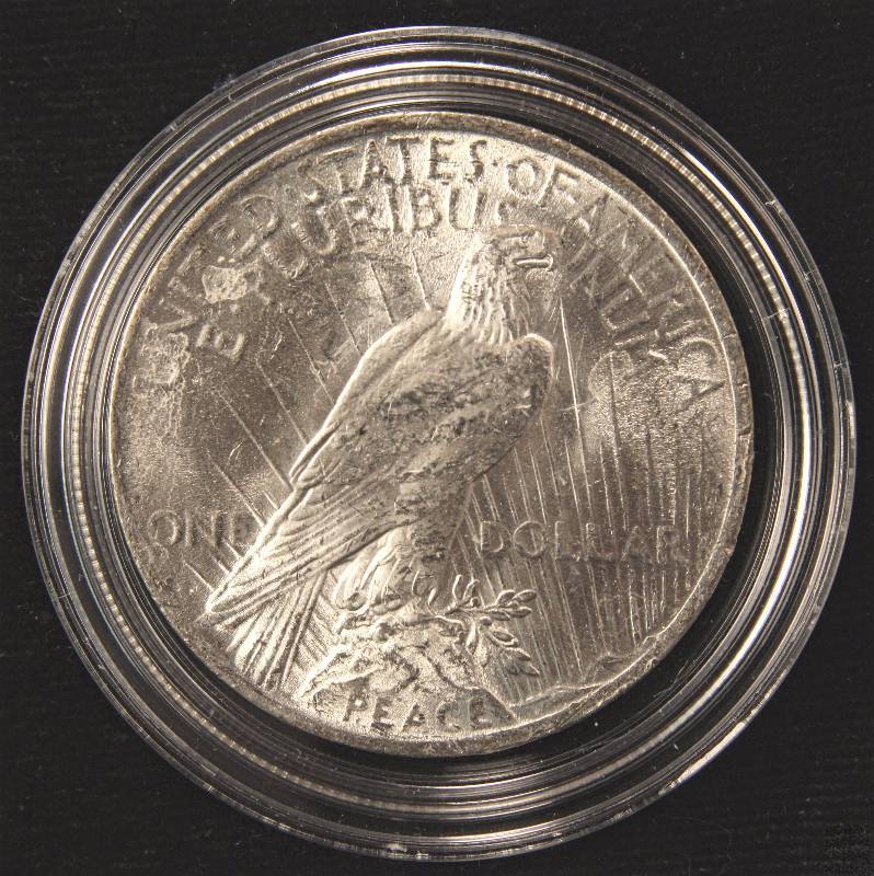 1923 PEACE SILVER DOLLAR UNC IN AIRTITE HOLDER