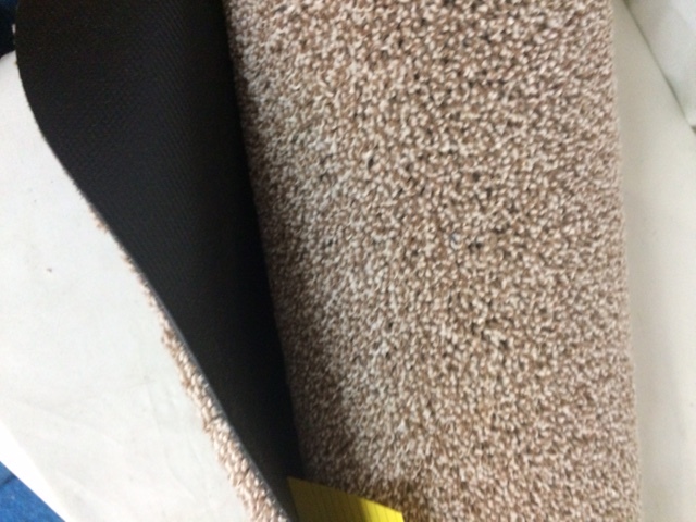 lot 38 image: Beige Rug with rubber non slip bottom