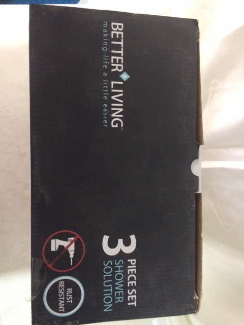 lot 14 image: Better Living 3 Piece Set Shower Solution Stainless Steel Shower Caddy 93403