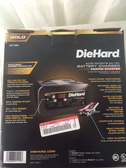 lot 62 image: DieHard Gold Battery Charger