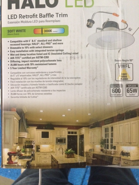 lot 68 image: HALO LED 5 Baffle Trim x2 Units
