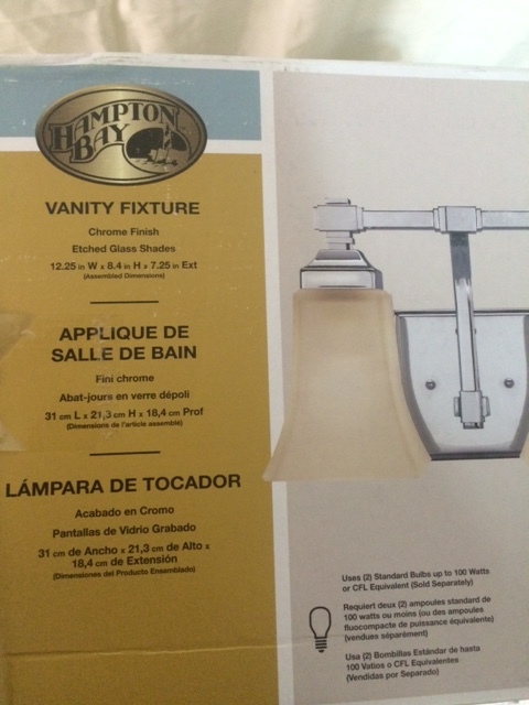lot 75 image: Hampton Bay Light Vanity Fixture Set