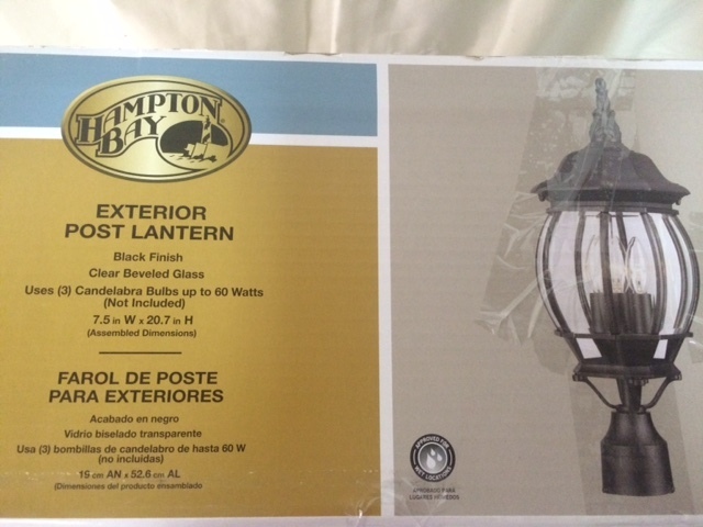 lot 46 image: Hampton Bay Exterior Post Lantern x2 units