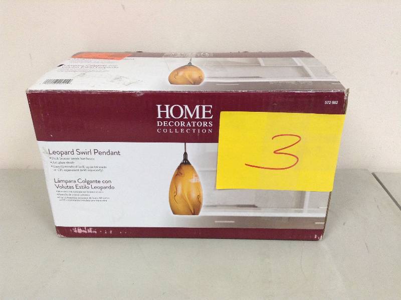 Home Depo Leopard Swirl Pendant Never Used
