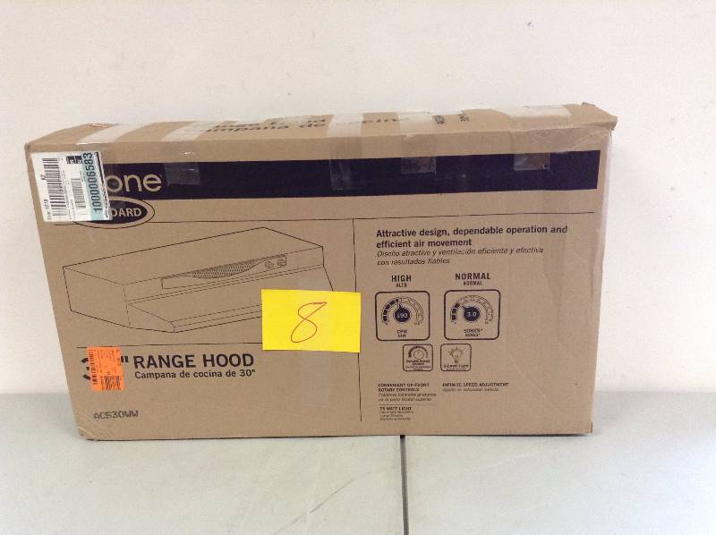 Nutone Convertible Range Hood in White-ACS30WW