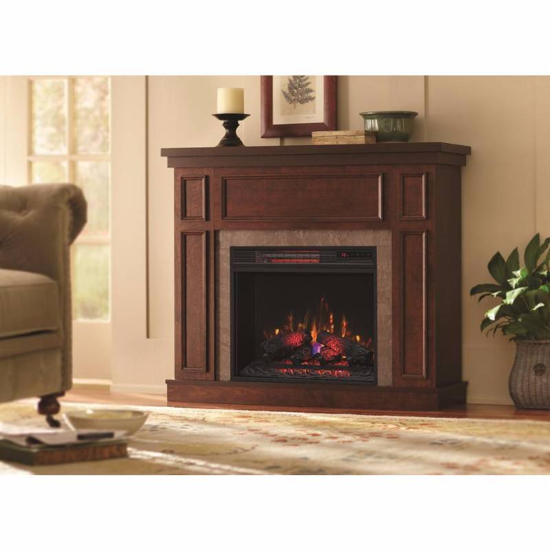 Home Decorators Granville Electric Fireplace antique white finish