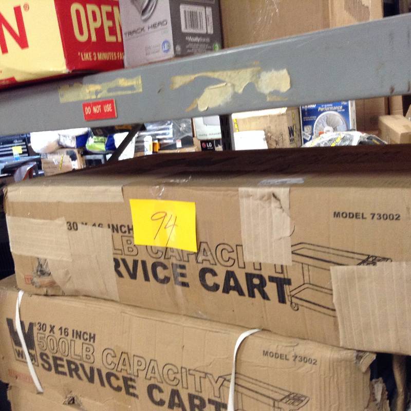 Wen 2 Shelf Service Cart model 73002 500 Lb Capacity