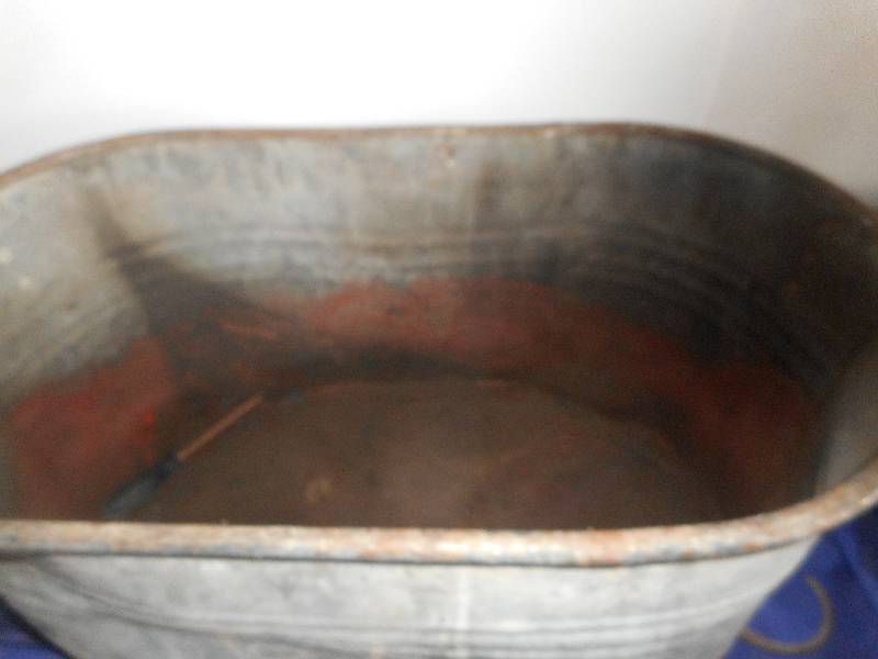 ANTIQUE METAL BASIN