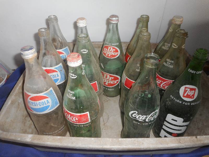 VINTAGE 1 QT POP BOTTLES