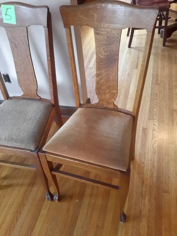 3 Matching Side Chairs with Claw Feet