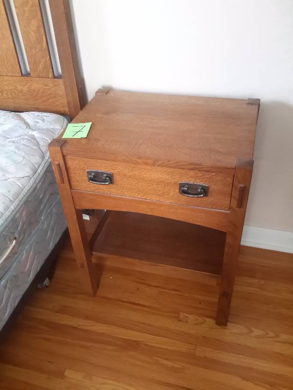 L and JG Stickley Queen Bed and 2 night stands as shown