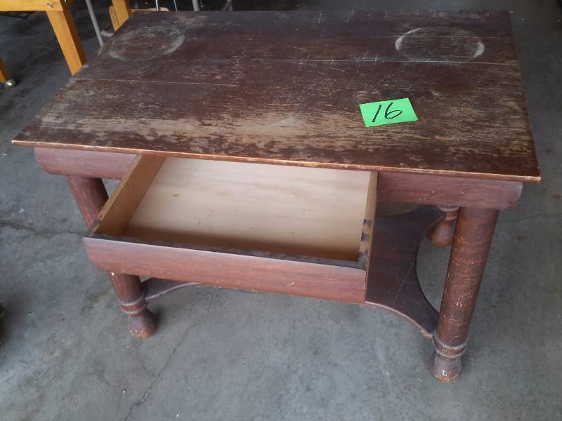 Very nice vintage desk with drawer and shelf