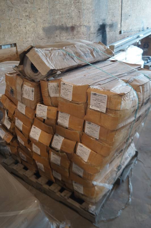 lot 39 image: Pallets of Clear Plastic Film Rolls