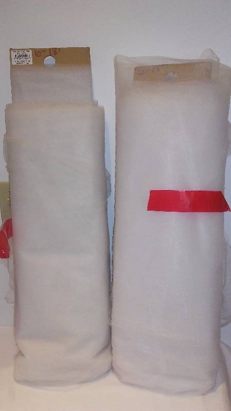 lot 59 image: Tulle  used once, pre-cut 54 inches x 18 ft. (12 precut lengths)