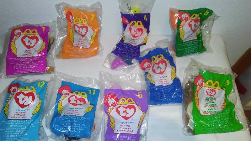 lot 75 image: Misc. Mc Donalds Beanie Baby Bear Collection (9) Still in Original Bag