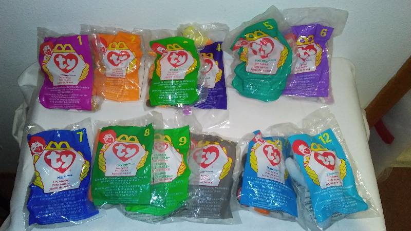 lot 77 image: Mc Donalds Beanie Baby Bear Collection (12) Still in Original Bag