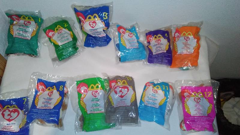 lot 78 image: Mc Donalds Beanie Baby Bear Collection (12) Still in Original Bag