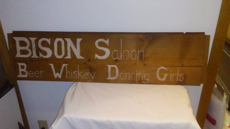 lot 85 image: 4 ft. Bison Saloon Sign
