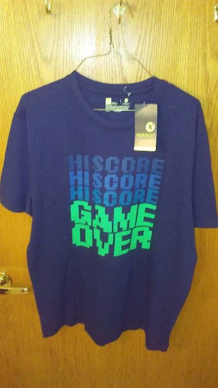 lot 180 image: Mens T Shirt, Game Over, Size Large NEW w Tags