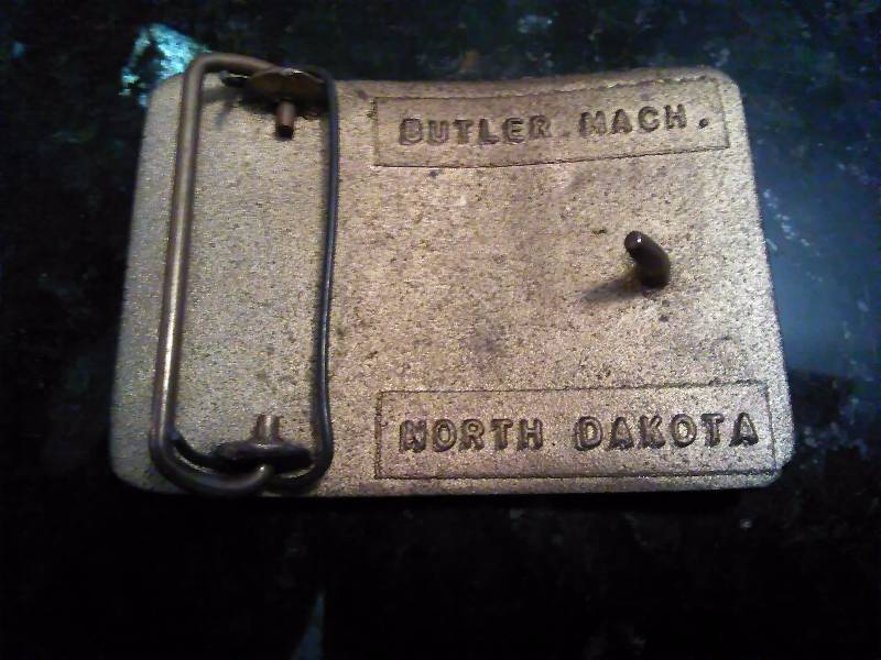 lot 289 image: Vintage Belt Buckle, CAT Power Diesel, Butler Machinery, North Dakota, Fargo