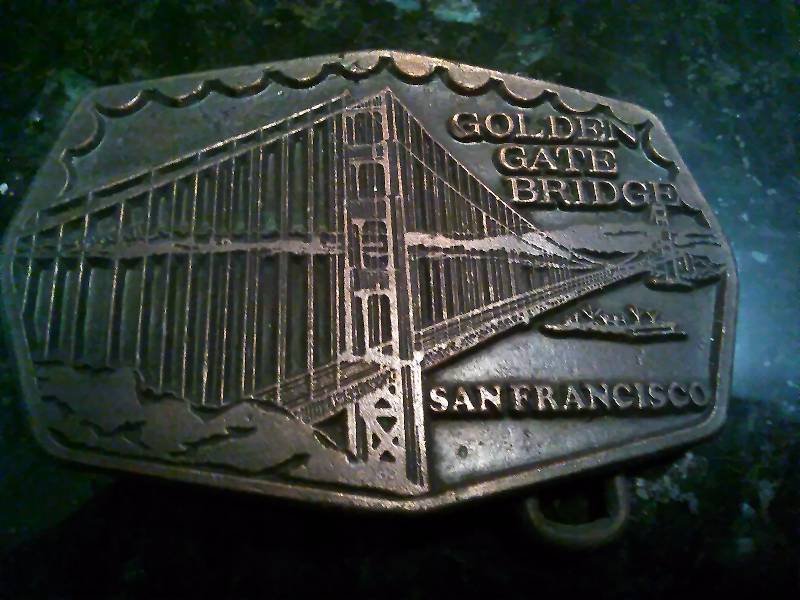 lot 292 image: Vintage Belt Buckle, San Francisco Golden Gate Bridge