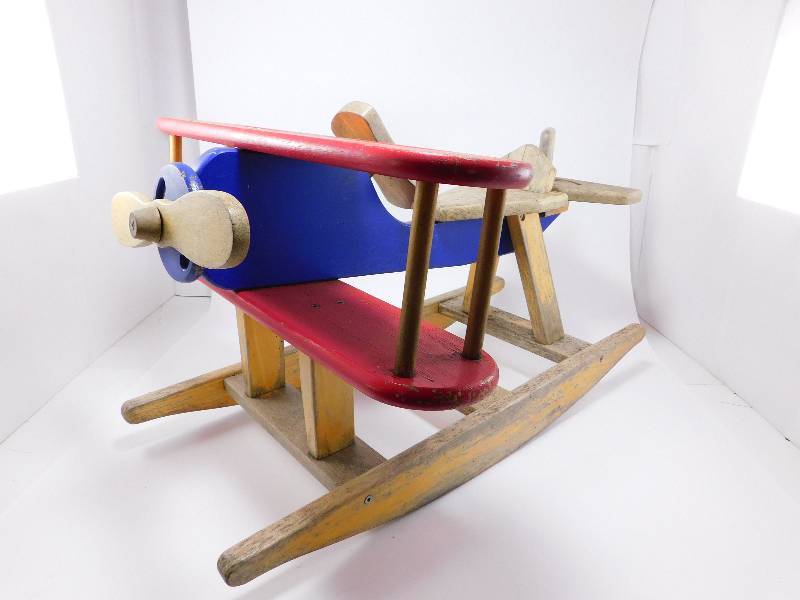 lot 14 image: Original Vintage Rocking Airplane