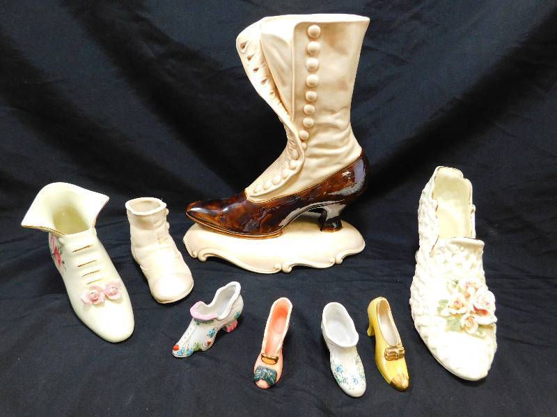lot 42 image: Lot of Ceramic Shoe Collectibles