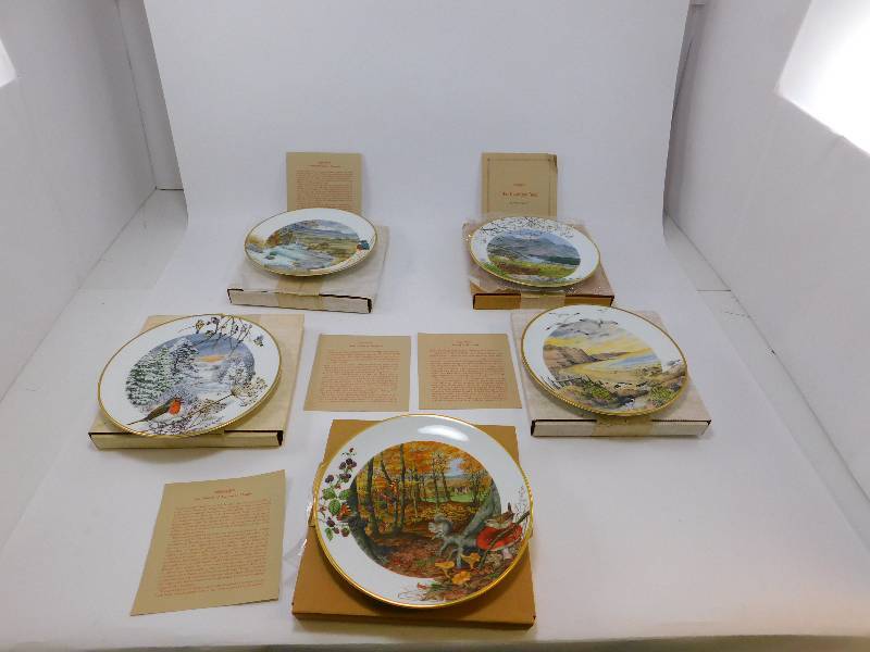 lot 54 image: Lot of 4 Franklin Porcelain Collectible Plates