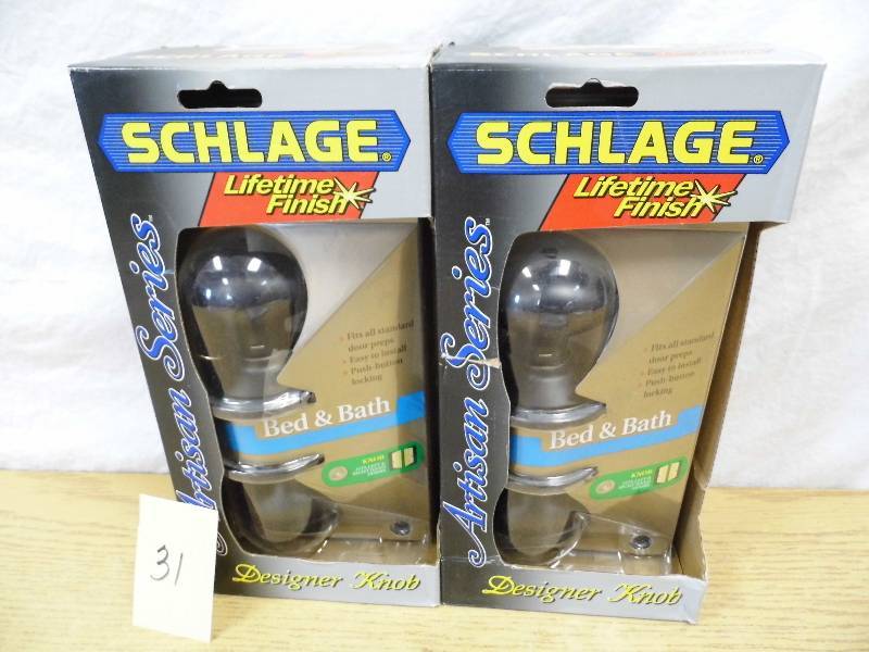 Lot of 2 New Schlage BedBath Knobs