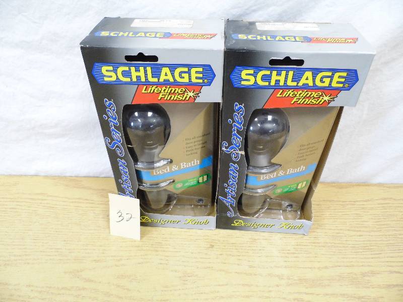 Lot of 2 New Schlage BedBath Knobs