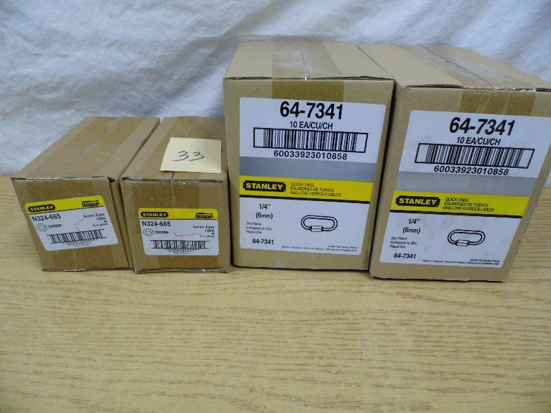 New Stanley Quick Links & Screw Eyes
