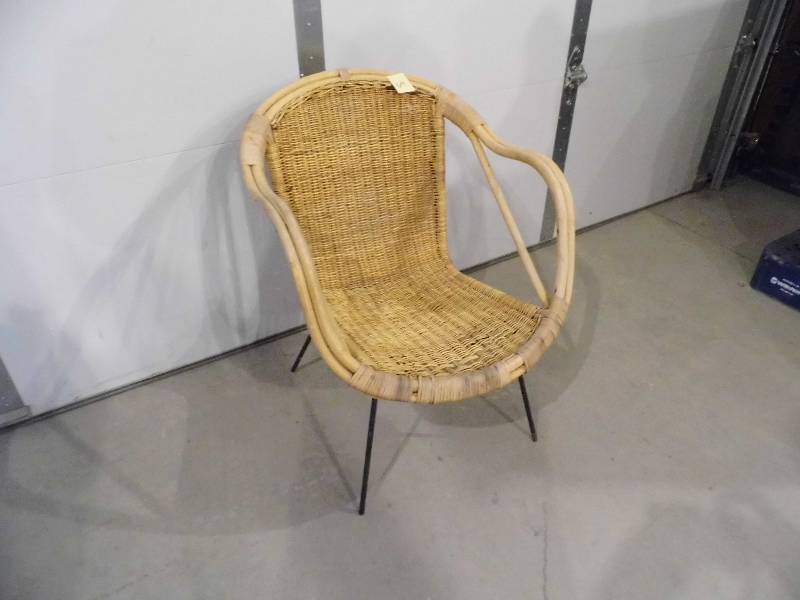 Mid Century Modern Wicker Chair