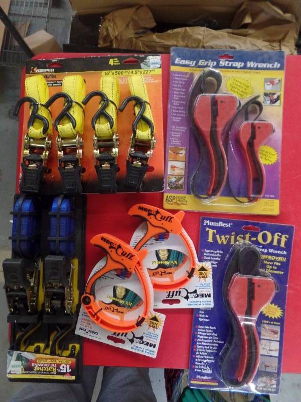 STRAP WRENCHES - MEGA CUFFS - RACHET TIE DOWNS