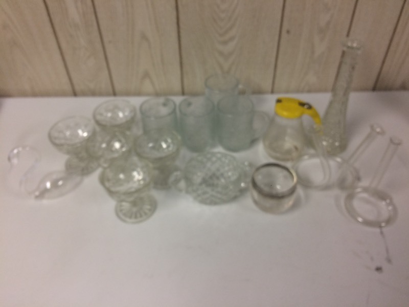 lot 88 image: Assorted Glass Items - Glasses Vases