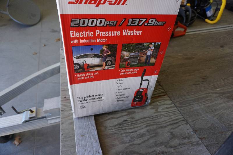 lot 10 image: Snap On Tools Brand 2000 PSI Electric Pressure Washer
