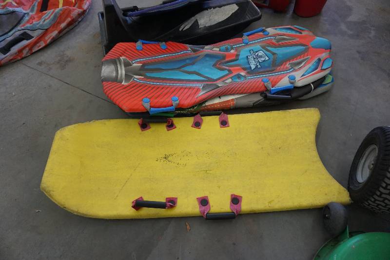 lot 28 image: Lot of Assorted Wake Boards and Sleds