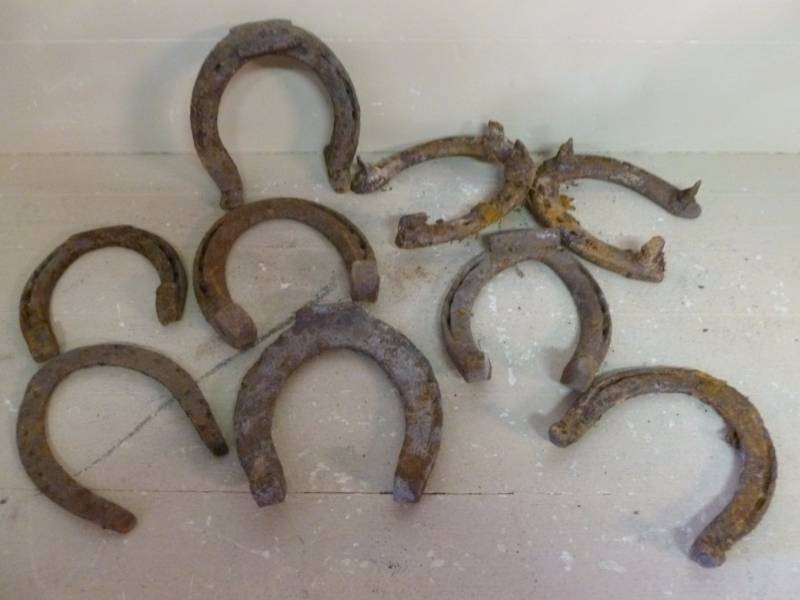 lot 9 image: Antique Horseshoes