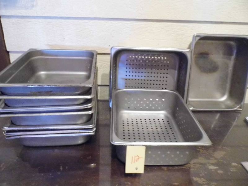 10 Assorted Size Stainless Steel Pans