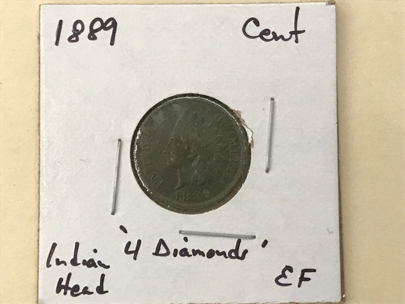 1889 Indian Head Cent ...