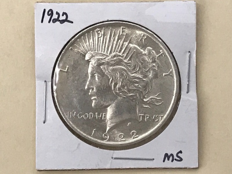 Peace Silver Dollar - 1922 P ...