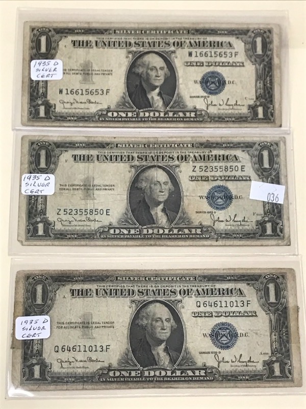 1935 D - $1.00 US Silver Certificat...