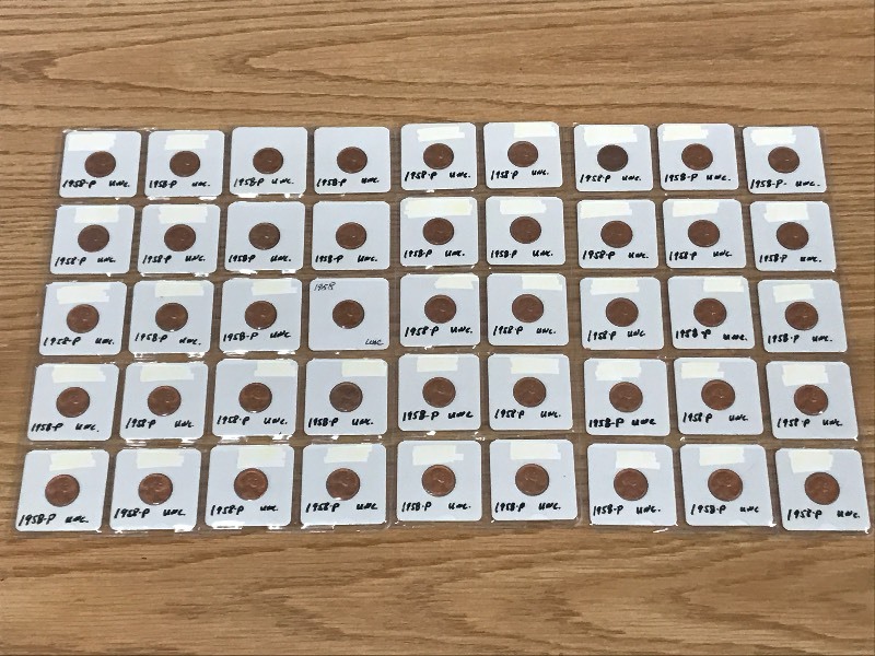 1958 P - Lincoln Wheat Cents - Qty....