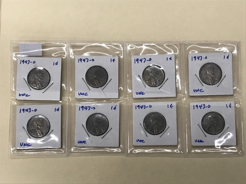 1943 D - Lincoln Wheat Steel WW II...